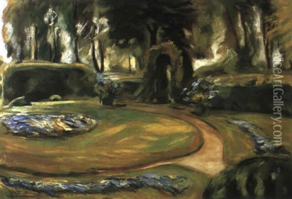 Rondell Im Heckengarten Oil Painting - Max Liebermann
