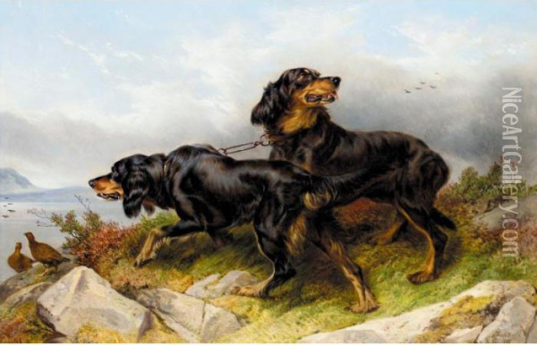 Setters On The Scent Oil Painting - Richard Ansdell