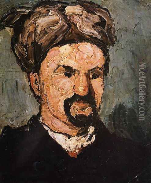 Uncle Dominique In A Turban Oil Painting - Paul Cezanne