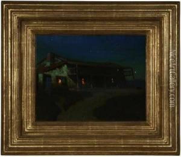 The Sherman Rose Adobe Oil Painting - Charles Rollo Peters