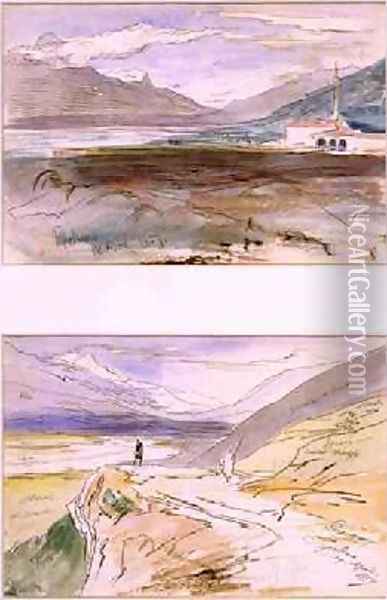Tepelene Oil Painting - Edward Lear