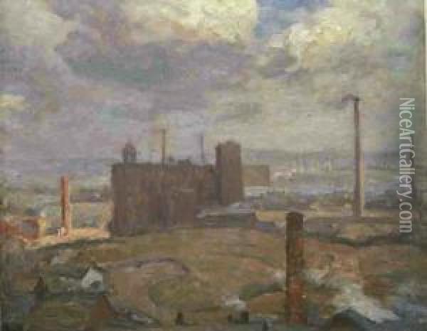 Lancashire Mills Oil Painting - Frederick William Jackson
