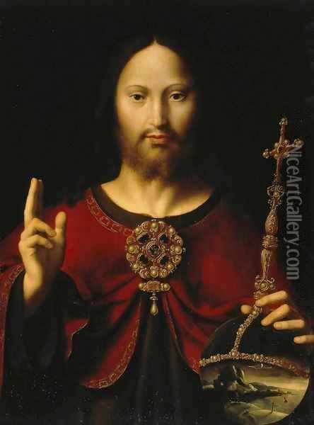 Christ the Saviour Oil Painting - Jeronimo de Bobadilla