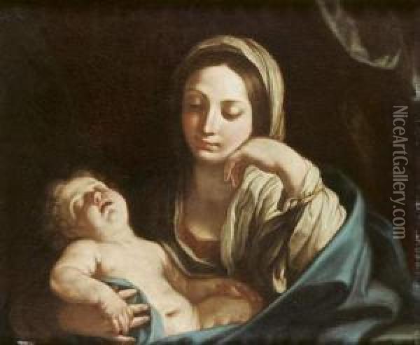 La Vierge A L'enfant Oil Painting - Elisabetta Sirani