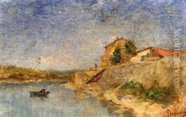 Maison Au Dessus De L'eau Oil Painting - Adolphe Appian