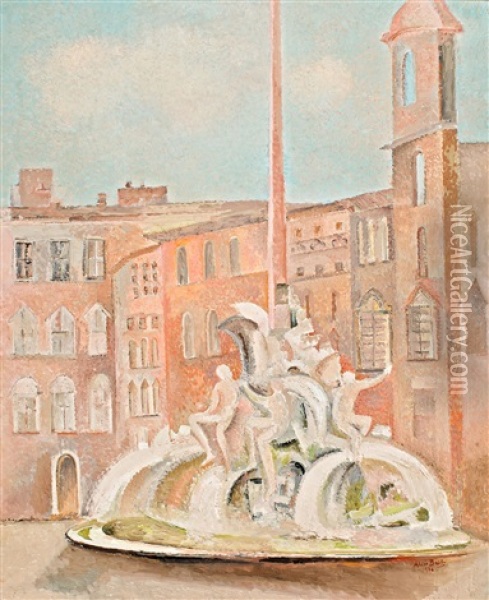 Piazza Navona Oil Painting - Alice Bailly