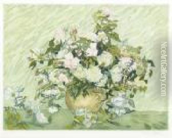 Les Roses, By Jacques Villon (ginestet & Pouillon E651) Oil Painting - Vincent Van Gogh