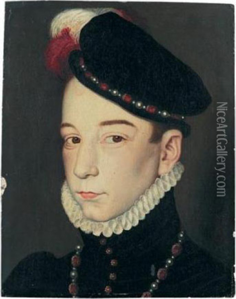 Portrait Presume De Henri Iii Enfant Oil Painting - Francois Clouet