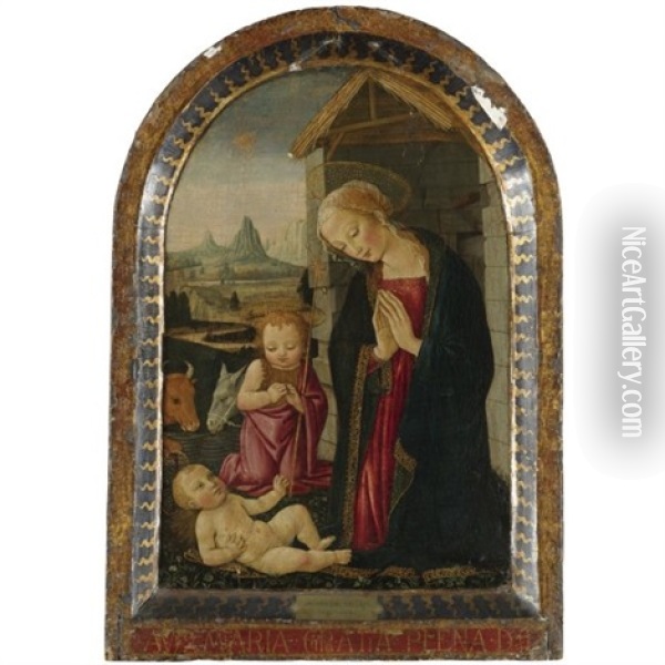Madonna And Child Oil Painting - Bernardo di Stefano Rosselli