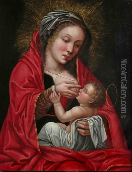 La Virgen Y El Nino Jesus Oil Painting - Luis de Morales