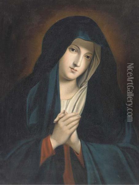 The Virgin At Prayer Oil Painting - Giovanni Battista Salvi