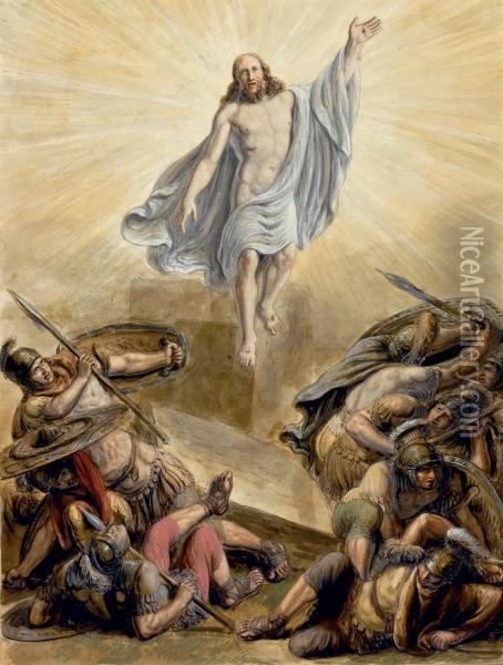 Resurrezione Di Cristo Oil Painting - Luigi Ademollo