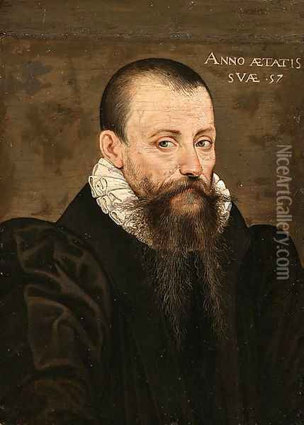 Portrait of Michel Eyquem de Montaigne (1533-1592) Oil Painting - French School
