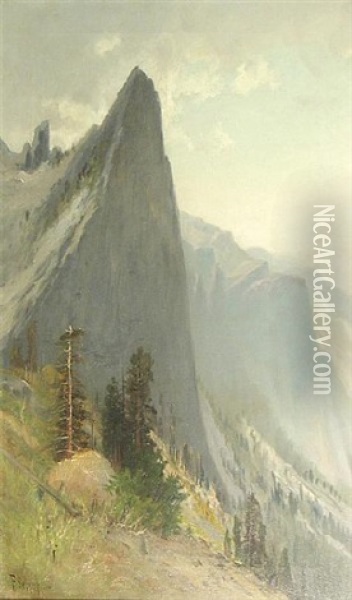 Yosemite Valley From Union Point Looking South Oil Painting - Frederick Ferdinand Schafer