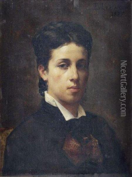 Portrait De Jeune Femme Oil Painting - Francois Fernand J. Lematte