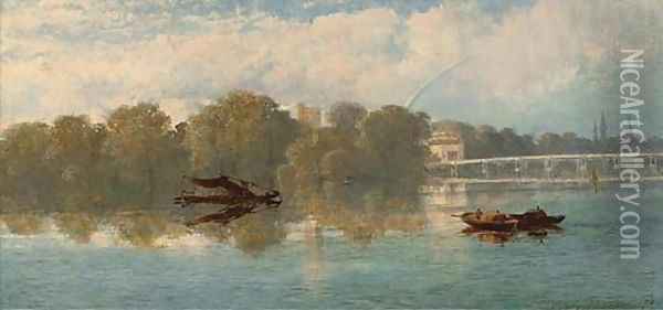 The Thames at Putney Oil Painting - Edward H. Niemann