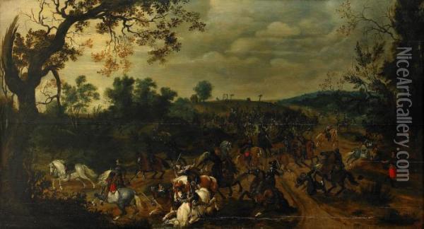 Slaget Av De 40 Oil Painting - Sebastien Vrancx