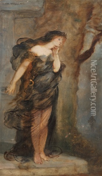 Femme Drapee A L'antique Oil Painting - Andre Charles Voillemot