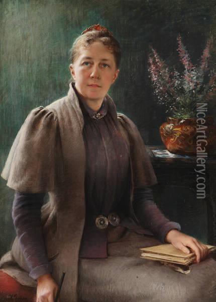 Portret Van Een Dame Oil Painting - Helene Gevers
