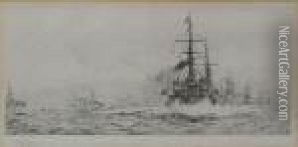 The Grand Fleet Oil Painting - William Lionel Wyllie