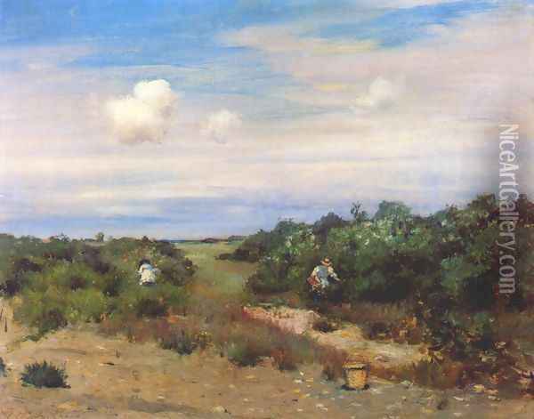 Shinnecock Hills, Long Island 2 Oil Painting - William Merritt Chase