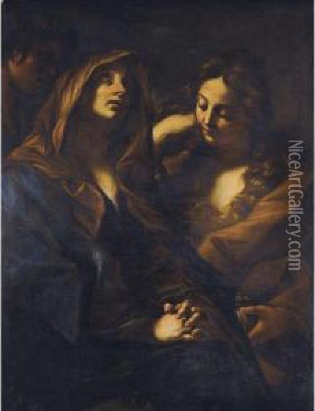Two Maries Oil Painting - Giovan Battista Beinaschi