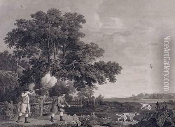 Shooting, plate 3, engraved by William Woollett 1735-85 1770 Oil Painting - George Stubbs