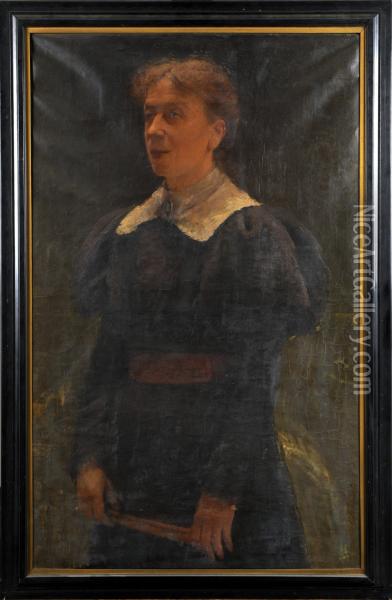 Portrait De Madame Hennebicq Oil Painting - Andre Hennebicq