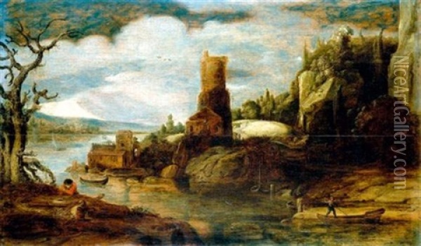 Paysage Oil Painting - Philips de Momper the Younger