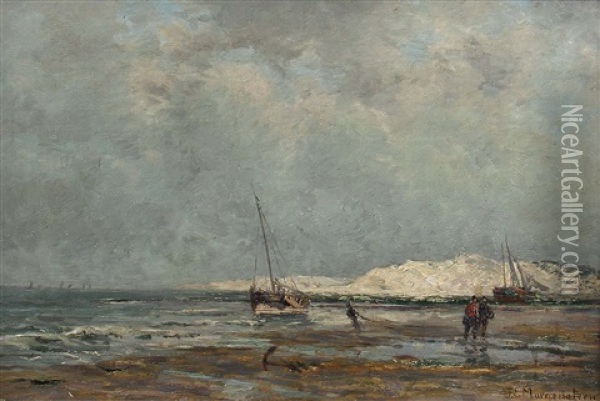 Hollandische Kuste Oil Painting - Friedrich Ernst Morgenstern