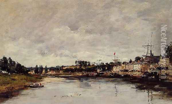 The Somme at Saint-Valery-sur-Somme Oil Painting - Eugene Boudin