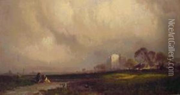 Headed Home Before The Storm Oil Painting - George Washington Nicholson