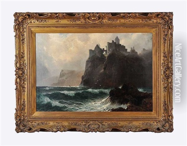 Dunluce Castle Oil Painting - James H.C. Millar