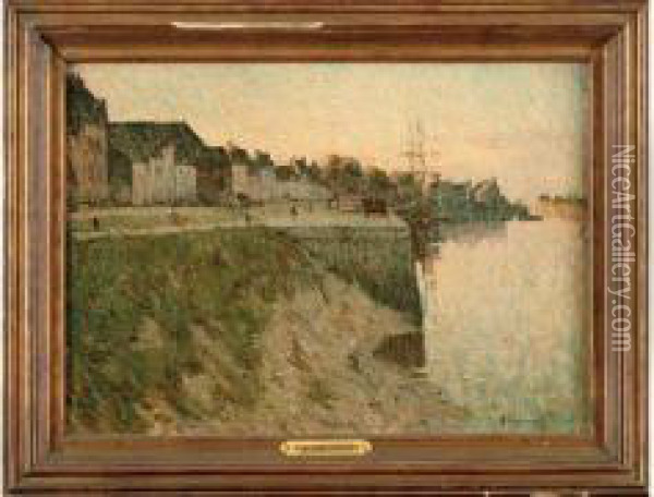 le Port De Saint-valery-sur-somme Oil Painting - Louis Braquaval