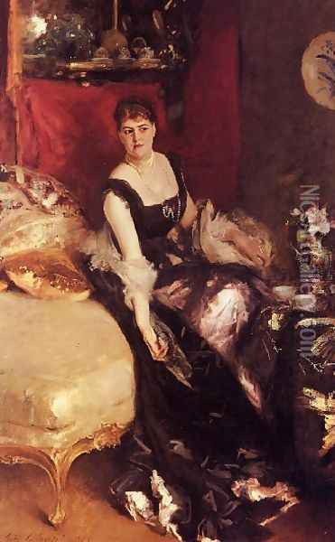 Mrs Kate A More Oil Painting - John Singer Sargent