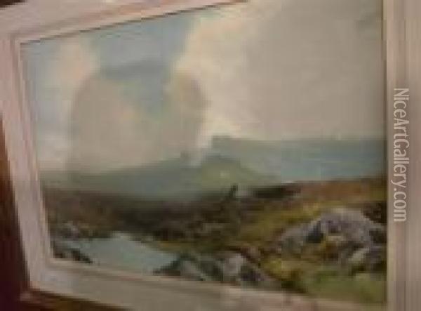 Landscape Watercolour Oil Painting - Frederick John Widgery