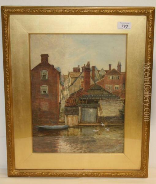 Harbour View Oil Painting - Henry George Barwell