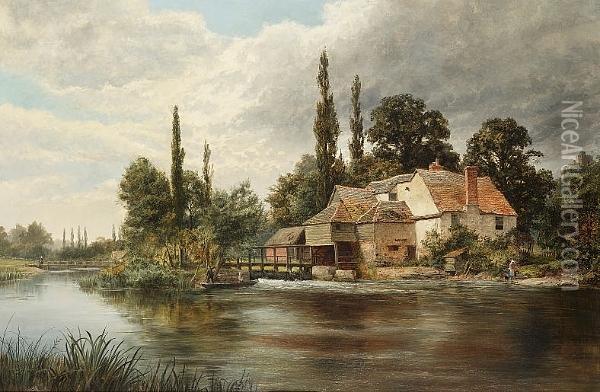 Iffley Mill, Oxford Oil Painting - David Bates