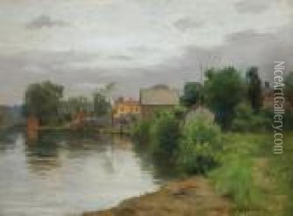 Summer Reflections, Bloomfield, New Jersey Oil Painting - Charles Warren Eaton