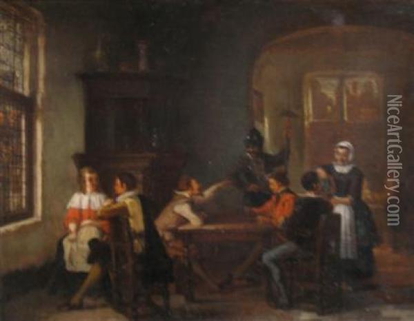 Interior Scene Oil Painting - Herman Frederik Carel ten Kate
