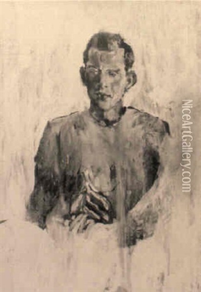 Portrait D'un Figurant Oil Painting - Christian Berard
