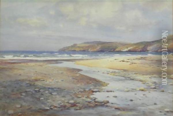 River Mouth, Aberdaron Oil Painting - Charles William Adderton