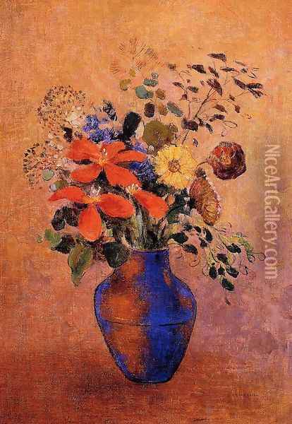 Vase of Flowers 01 Oil Painting - Odilon Redon