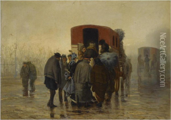 The Coach Oil Painting - Nikolaj Bogdanov
