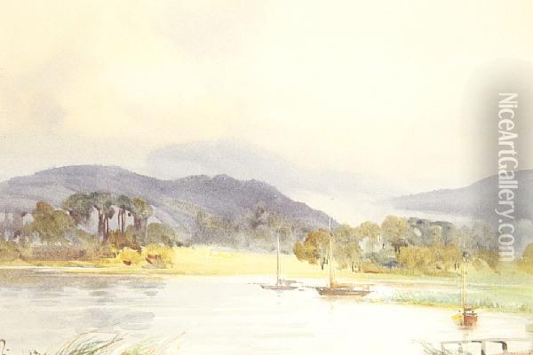 Over Lake Windermere Oil Painting - Alister G. Macdonald