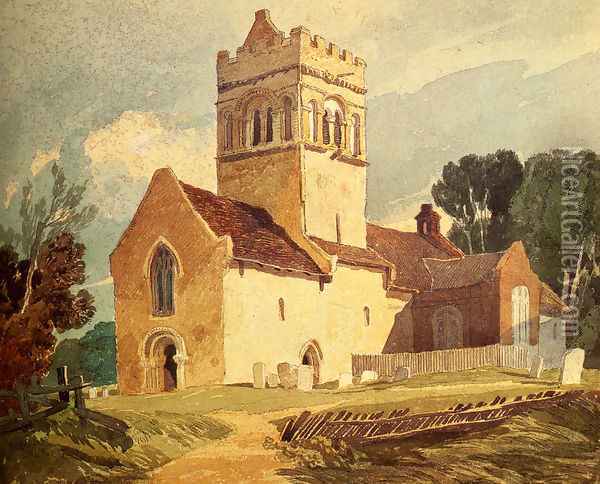Gillingham Church, Norfolk Oil Painting - John Sell Cotman