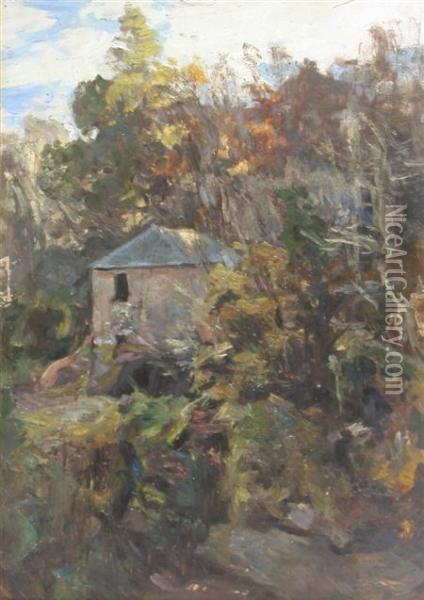 Old Mill At Muthill Oil Painting - James Lawton Wingate