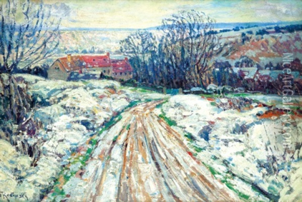 Zimni Krajina V Normandii Oil Painting - Vaclav Radimsky
