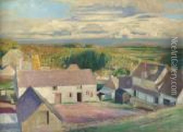 The Artist's Farmhouse, Gloucestershire Oil Painting - William Rothenstein