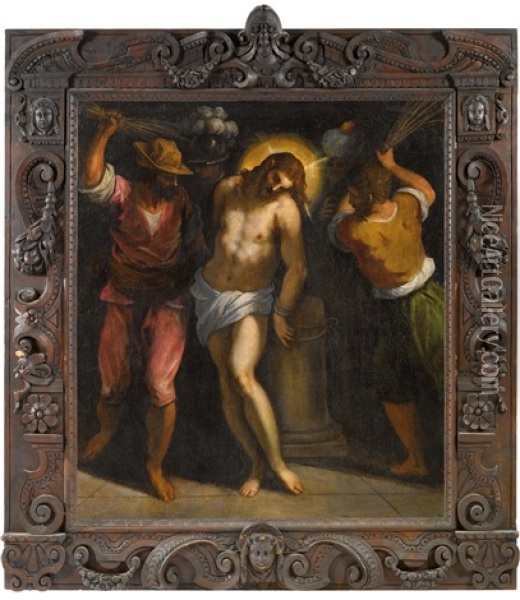 Geiselung Christi Oil Painting - Jacopo Palma il Giovane